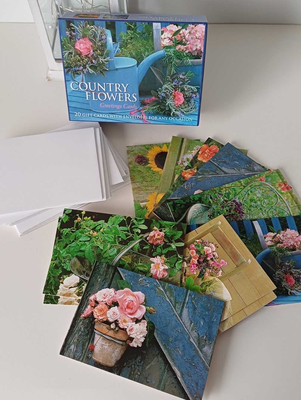 Vintage Country Flowers Gift Cards Boxed Stationery with Envelopes